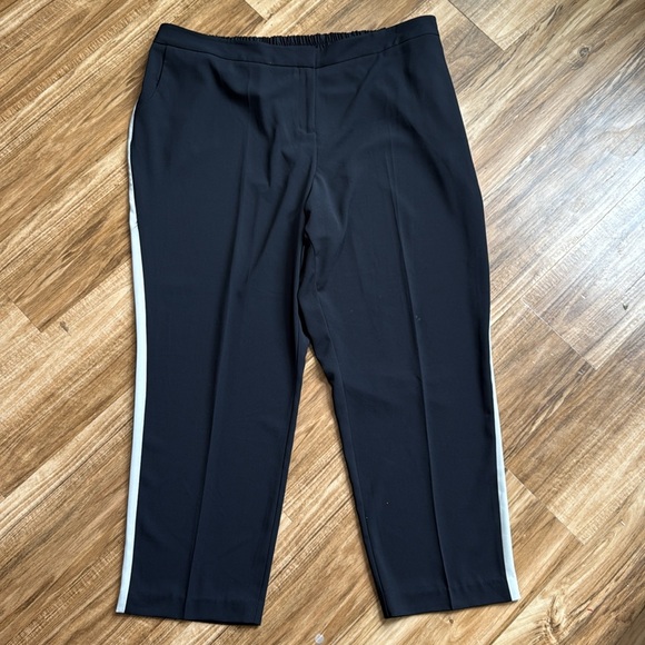 Lane Bryant Black Tuxedo Stripe Career Pants Size 22/24 - Picture 3 of 6